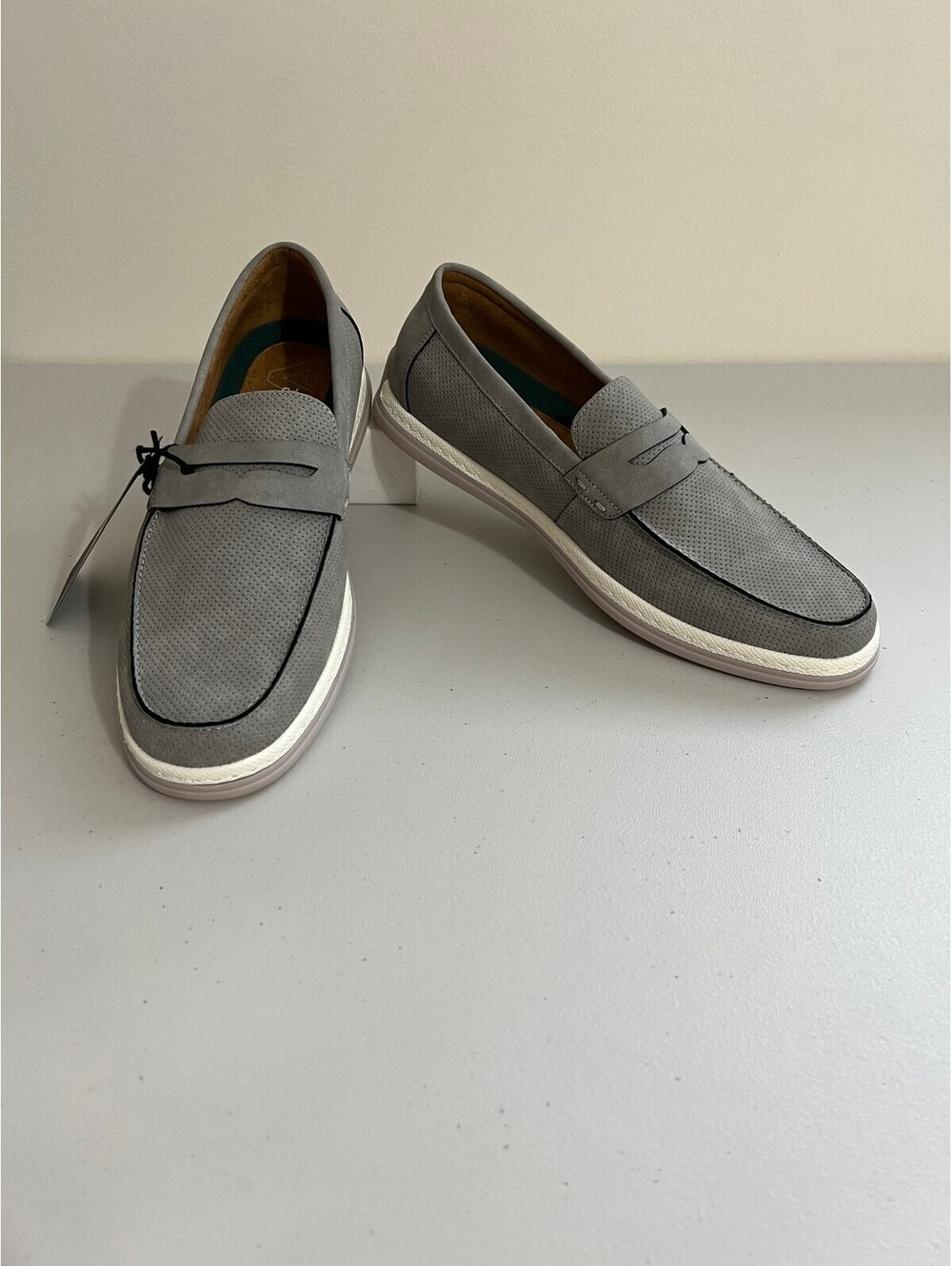 Vance Co. Men's Brantley Penny Loafers (Grey) - Size 10.0 M